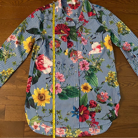 /Calvin Klein/ Long Sleeve Flower Dress Shirt (Small) - Picture 3 of 5